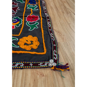 Handmade Jean Grey & Black Cotton Home Textile Jaipur <b>Rugs</b> for US Living <b>Spaces</b> - Product Image 4