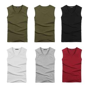 Nuevos colores Hombres Camiseta sin mangas Mangas cortas O-cuello Ajuste cómodo Hombres Camiseta sin mangas para adultos - Product Image 4