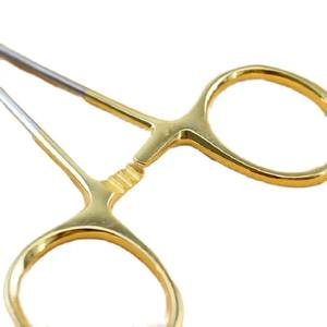 Portaagujas Dental Manual, 1 Pieza, Cabeza TC, Acero Inoxidable, Mango Chapado en Oro, Fórceps de Ortodoncia, Instrumento Quirúrgico, CE - Product Image 6