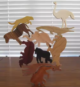 รูปปั้นสัตว์ทำจากไม้ที่เป็นมิตรกับสิ่งแวดล้อม-สวยงามงานฝีมือและแรงบันดาลใจจากธรรมชาติ - Product Image 6