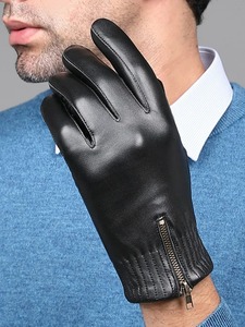 Guantes de cuero genuino para hombre - Product Image 2