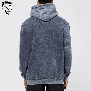 Sweat à capuche en molleton 100% coton délavé à l'acide personnalisé numérique confortable léger doublé d'hiver à capuche en vrac quantité solide - Product Image 3