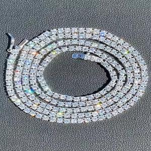 Diamante Hip Hop Cadena de eslabones cubanos 14K Amarillo/Oro Rosa Cadenas de corte fino unisex de moda para collar de regalo de boda - Product Image 6