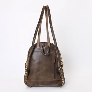 Mochila de Cuero con Estampado de Leopardo para Mujer, Mochila de Viaje Ligera - Product Image 4