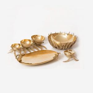 Brûleur d'encens rond en forme de feuille, qualité exclusive, couleur or, brûleur de bakhoor pour décorations de mariage - Product Image 4