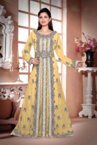 Caftan islamique marocain moderne pour les femmes longue robe de plage longue au sol avec manches longues respirantes approvisionnement ODM - Product Image 2