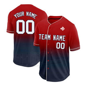 Dernier design Uniforme de baseball imprimé uni vierge Maillot et ensemble court Uniforme d'équipe personnalisé de baseball - Product Image 5