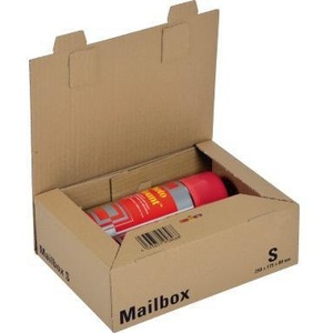 ColomPac Mailbox S Shipping Carton 25 X 8 X 17.5 cm (W X H X D) Corrugated <b>Cardboard</b> 1- - Product Image 1