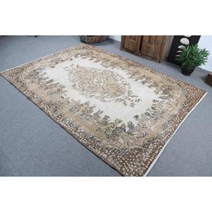 Grand tapis turc vintage 5,9x8,2 pi (179x249 cm), tapis camouflage marron - Product Image 4