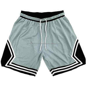 Short de basket-ball XS et de course à pied en maille pour hommes, léger, respirant et à séchage rapide avec cordon de serrage imprimé Technics - Product Image 1