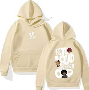 Sudadera con capucha unisex bordada DIY bolsillo de canguro estampado gráfico de dibujos animados grande espalda pequeña impresión de texto frontal + dibujos animados grandes - Product Image 6