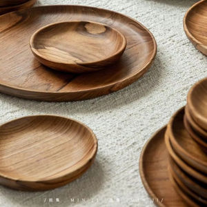 Platos de madera de gran calidad para vajilla, gran oferta, plato de cena para servir comida, platos de madera de acacia - Product Image 5
