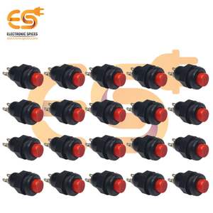 Paquete de 100 interruptores de bocina roja de servicio pesado Empuje momentáneo para encendido Máx. Corriente 10A - Product Image 5