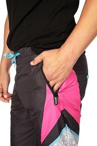 Pantalon coupe-vent en nylon léger imprimé de logo personnalisé tendance sombre pantalon de pluie décontracté taille haute broderie motif droit - Product Image 5