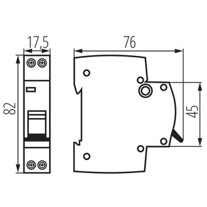 เบรกเกอร์วงจร Ideal 1P+N C10 10A 230V 50Hz IEC60898-1 - Product Image 2