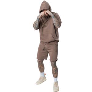 Sudadera con capucha personalizada y pantalones cortos Unisex, pantalones de chándal y Sudadera con capucha Conjunto bordado de 2 piezas Ropa deportiva Pantalones de chándal y Sudadera con capucha Conjunto para hombres - Product Image 4