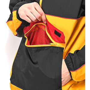 Veste coupe-vent à blocs de couleurs pour hommes de coupe régulière avec poche kangourou avec pochette zippée sur le devant - Product Image 4