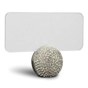 Elegant Metal <b>Card</b> Holder Sparkling Rhinestone Design Durable Tabletop <b>Name</b> Display for <b>Weddings</b> Parties Office Use Hot Selling - Product Image 1