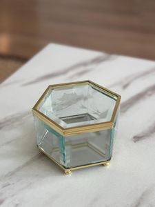 Handmade Metal And Glass Jewellry <b>Box</b> Artistic Decorative Storage Solution For Bedroom <b>Vanity</b> Table Use - Product Image 4