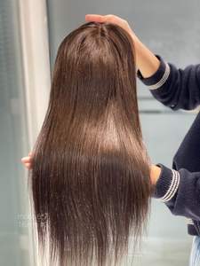 SHY European Hair Toppers for Women Clip-in Mono Topper for Lace Base Straight Style <b>100</b>% Virgin Remy Open Weft Middle Part - Product Image 4