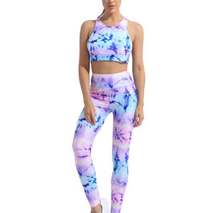 Ensemble de vêtements de yoga pour femmes, design personnalisé, haut de gamme, soutien-gorge de sport, leggings, pantalon de fitness - Product Image 2