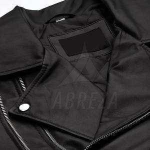 Chaqueta de Cuero de Invierno para Hombre de Alta Calidad Personalizada OEM, Cierre de Cremallera, Transpirable, Piel de Vaca, Cuello Alto, Forro de Poliéster, Casual - Product Image 5