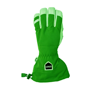 Gants de ski pour hommes KEEM BROTHERS en cuir imperméables coupe-vent isolés à doigts entiers avec cordon de serrage et poignet réglable pour l'hiver et les activités de plein air - Product Image 3