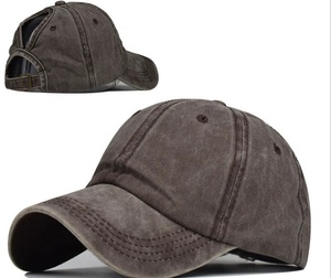 Casquette de baseball réglable pour femmes Cris Cross Ponytail Chapeau à séchage rapide avec broderie à la main - Product Image 2