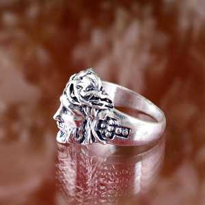 Anillo de latón con rostro de Jesús, chapado en plata, de moda, cristiano, religioso, sagrado, para hombre, joyería llamativa, espiritual, al por mayor - Product Image 4