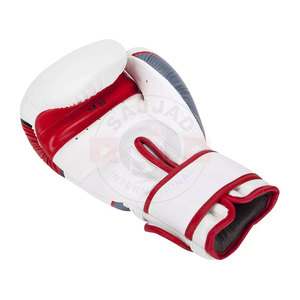 สีแดงและสีขาวโลโก้ที่กำหนดเองมวยถุงมือผู้ใหญ่ต่อสู้การฝึกอบรมการต่อสู้เจาะมวยถุงมือ - Product Image 4