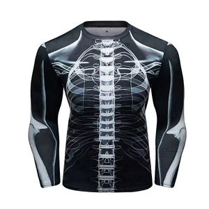 Rash Guard Poliéster y Spandex Mma Jersey para la venta Mma Rashguard Compresión Top Manga corta Marca personalizada Hombres - Product Image 3