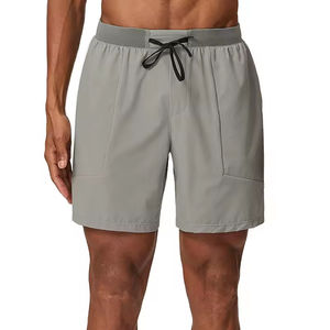 กางเกงขาสั้นผู้ชายคุณภาพพรีเมียมแบบสั่งทำออนไลน์ ปี 2026 สำหรับเดินในเมือง ออกกำลังกายกลางแจ้ง  แบบเรียบ ไม่มีลาย  พร้อมสกรีนโลโก้ - Product Image 3