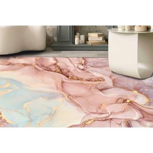 พรมพิมพ์ลายหินอ่อนสีทองประกายแอลกอฮอล์อินค์ พรมตกแต่งสไตล์โมเดิร์น พรมเชนิลล์ - Product Image 1