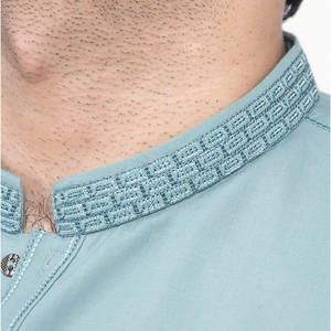 2024 nueva llegada tamaño personalizado vestido paquistaní hombres Shalwar Kameez hombres ropa de manga larga Shalwar Kameez traje - Product Image 5