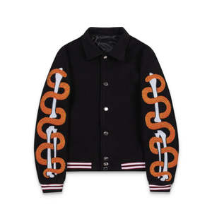 Chaqueta Universitaria de Manga Larga para Hombre, Chaqueta de Béisbol con Logotipo Personalizado - Product Image 1