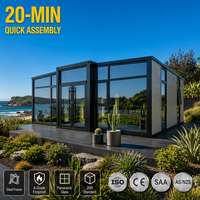 YESON Maison Conteneur Pliante Extensible Moderne en Verre de Luxe 40 pieds NZ, Type Granny Flat, Maison Mobile, Vente en Gros Usine