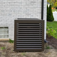 Couvercle de protection en métal à lattes pour équipements HVAC extérieurs, pour condenseurs de climatiseurs et unités de pompes de piscine