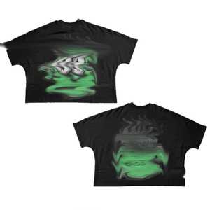 Venta al por mayor Drop Shoulder Unbranded 100% algodón 270gsm Fade camiseta logotipo personalizado hombres ropa camiseta de gran tamaño - Product Image 5