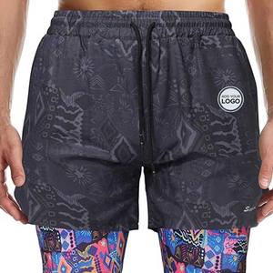 Pantalones cortos para correr 2 en 1 para hombre con forro, pantalones cortos de entrenamiento Dry Fit con bolsillos - Product Image 1