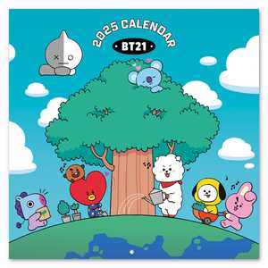 Calendrier mural BT21 2025, design élégant pour la planification annuelle - Product Image 1