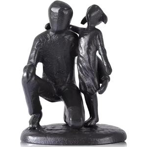 Figurines de père et de fille de haute qualité, sculptures qui complètent parfaitement les styles de décoration intérieure modernes et traditionnels. - Product Image 2
