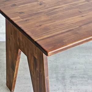 Acacia <b>Wood</b> <b>Dining</b> <b>Table</b> BA68195 120x70cm A-Shaped Legs Assembled and <b>Extendable</b> for Living Room Made From Oak" - Product Image 3