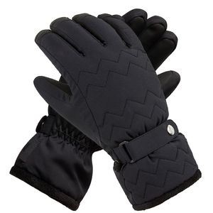 Gants de ski pour sports d'hiver, en cuir, imperméables, à doigts entiers, isolés, respirants, matériau chaud, protection confortable, port en extérieur - Product Image 1