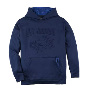 Sweat-shirt à capuche avec Logo 3D en relief, couleur bleue, avec poche avant et poche cachée, à vendre - Product Image 1