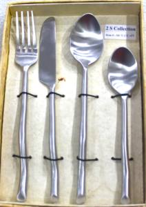 Ensemble de couverts en métal d'utilisation de vaisselle de vente chaude avec la poignée de revêtement de poudre noire - Product Image 3