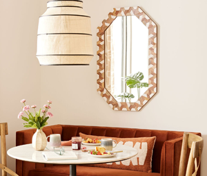 กระจกกรอบติดผนังฝังด้วยไม้ทำด้วยมือทำจากเรซิ่นสำหรับบ้านสำนักงานห้องโถงโชว์รูมร้านอาหารธุรกิจเสริมสวยหรือร้านอาหาร - Product Image 3