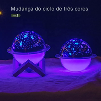 Lampe humidificateur d'air Lune Étoile Saturne Planète 3D