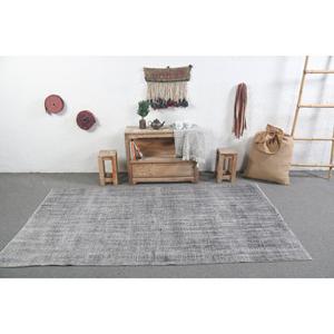 พรมวินเทจ ขนาด 4.1x7.6 ฟุต สีเทา ลายแบบนามธรรม ทำจากขนสัตว์ - Product Image 3