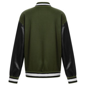 2022 chaquetas universitarias recortadas de alta calidad para mujer, chaqueta de béisbol de manga larga con logotipo personalizado Simple, botón sólido, transpirable, Invierno - Product Image 6