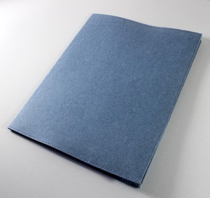 Porte-documents en papier denim recyclé, format A4, avec en-têtes et enveloppes assorties, cadeau adorable pour homme, femme, étudiants, ensemble de papeterie - Product Image 2